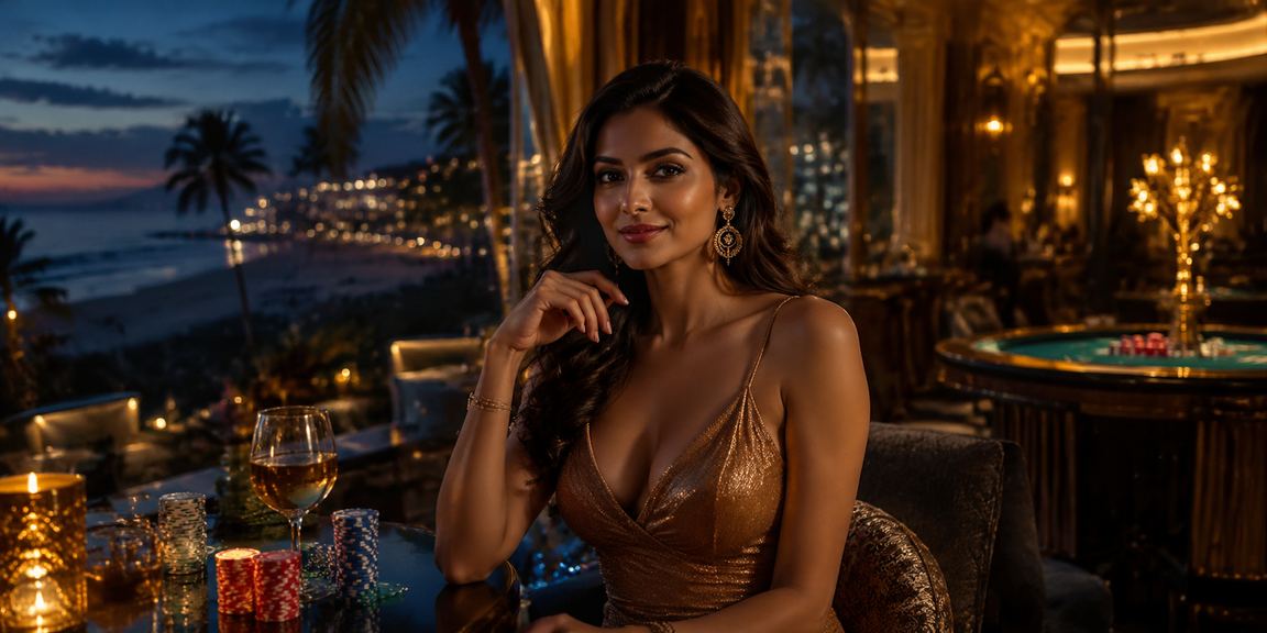 Casino app usage at Goa beach sunset